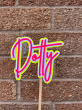 Neon Name Personalised Cake Topper