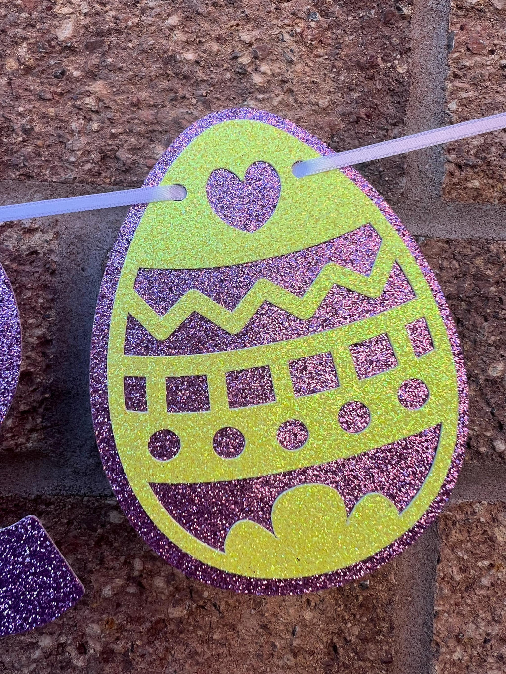 Glitter Happy Easter Banner