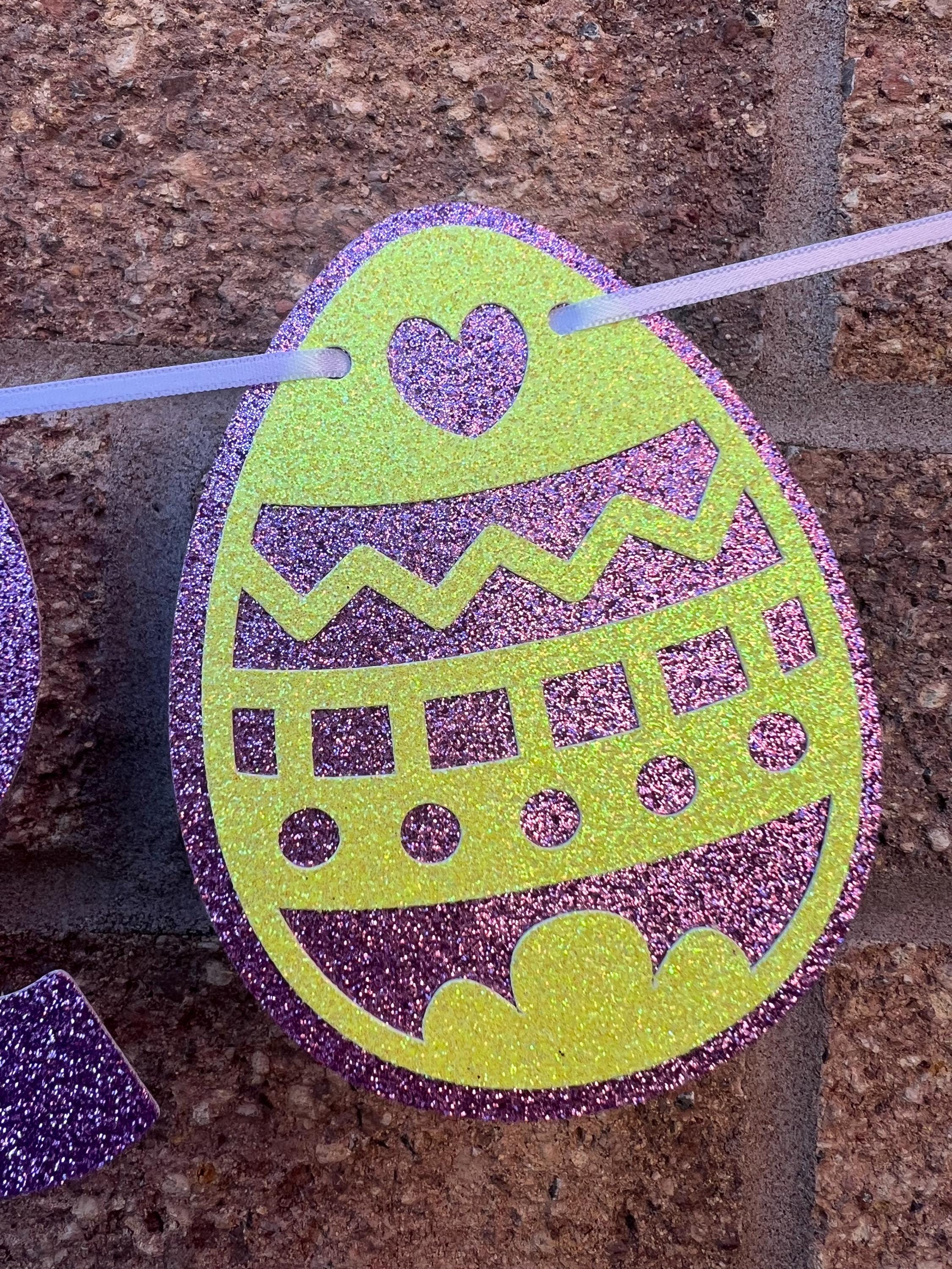 Glitter Happy Easter Banner