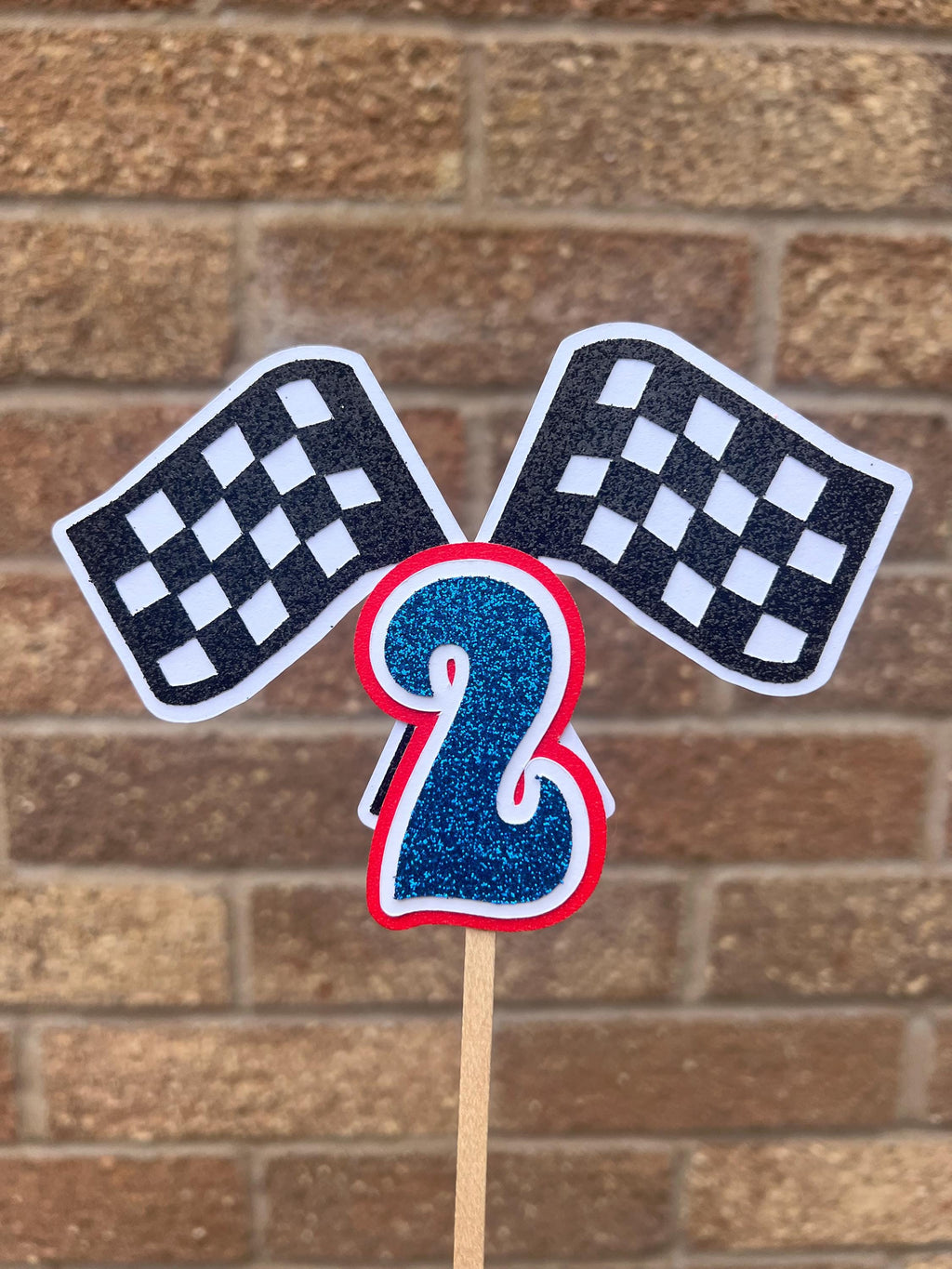 Number Racing Car PersonalisedCake Topper