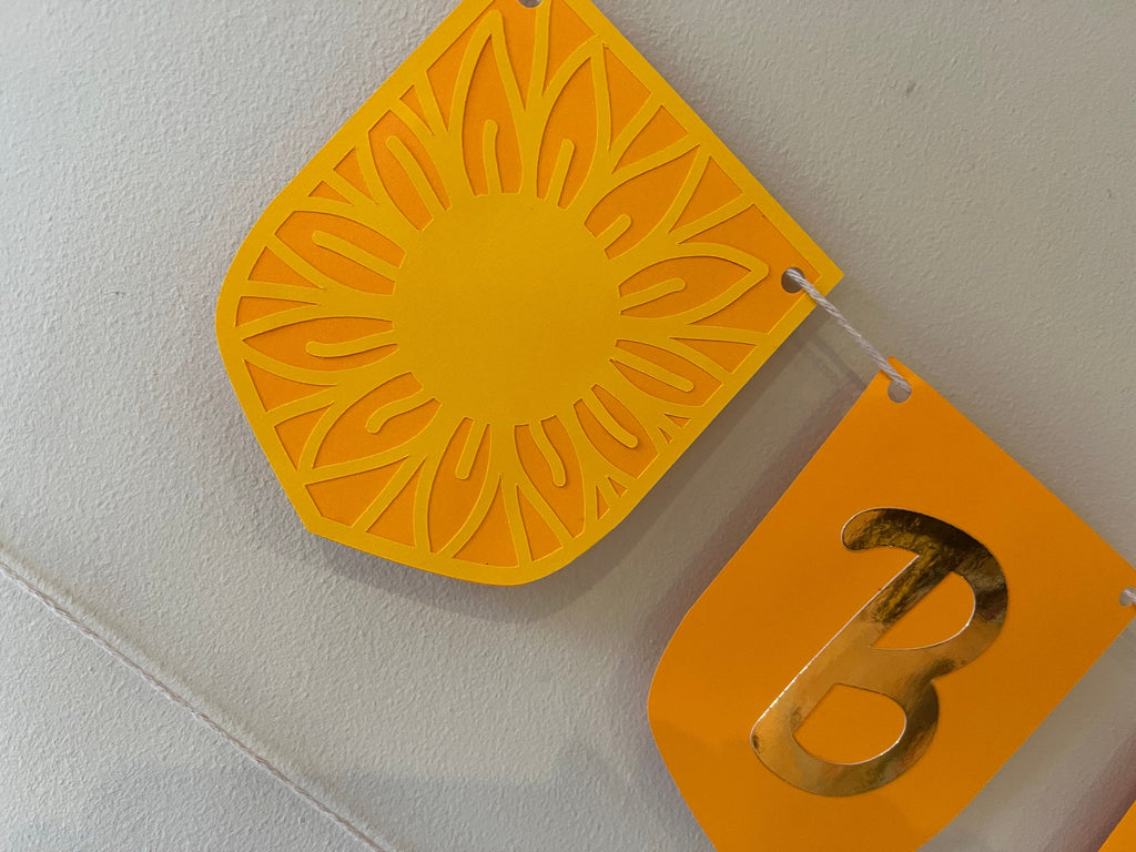 sunflower birthday - sunflower decor  - sunflower banner - sunflower decoration - sunflower theme - sunflower garland - sunflower party