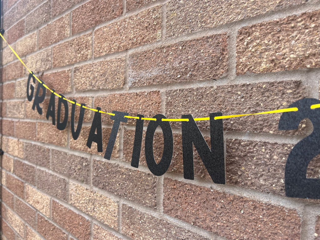 Glitter Graduation Banner Personalised with the Year