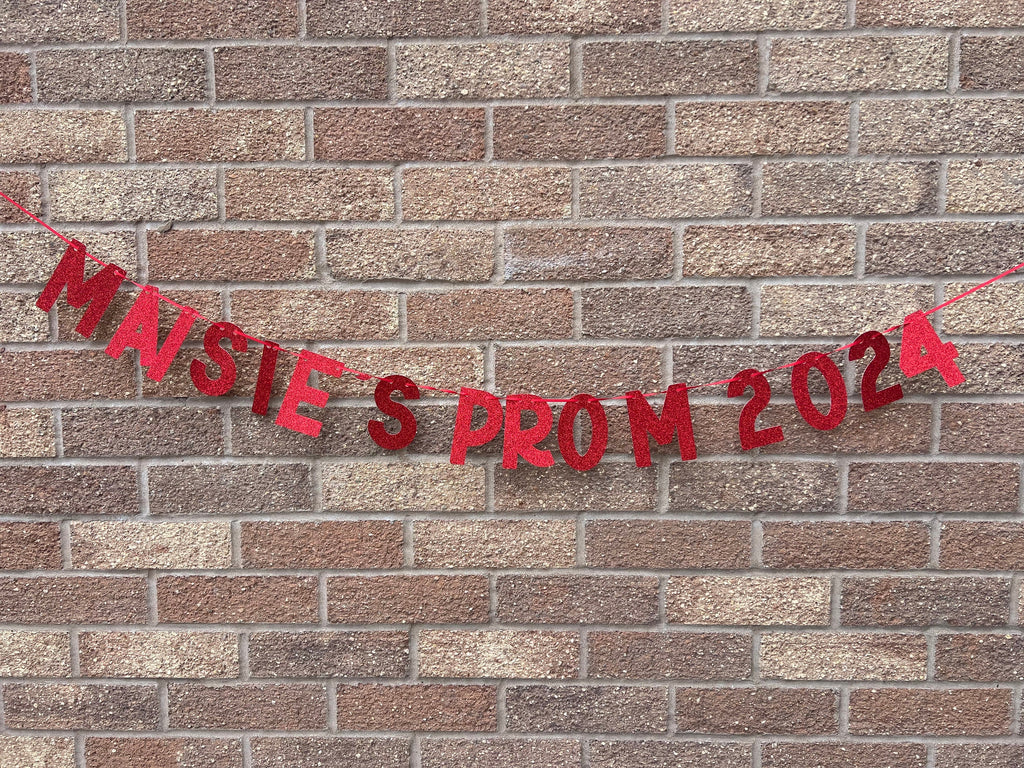 Personalised Glitter Prom Banner
