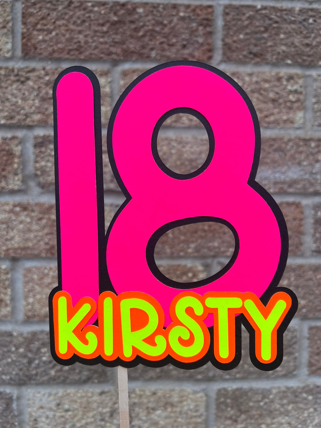 Chunky Number Personalised Cake Topper