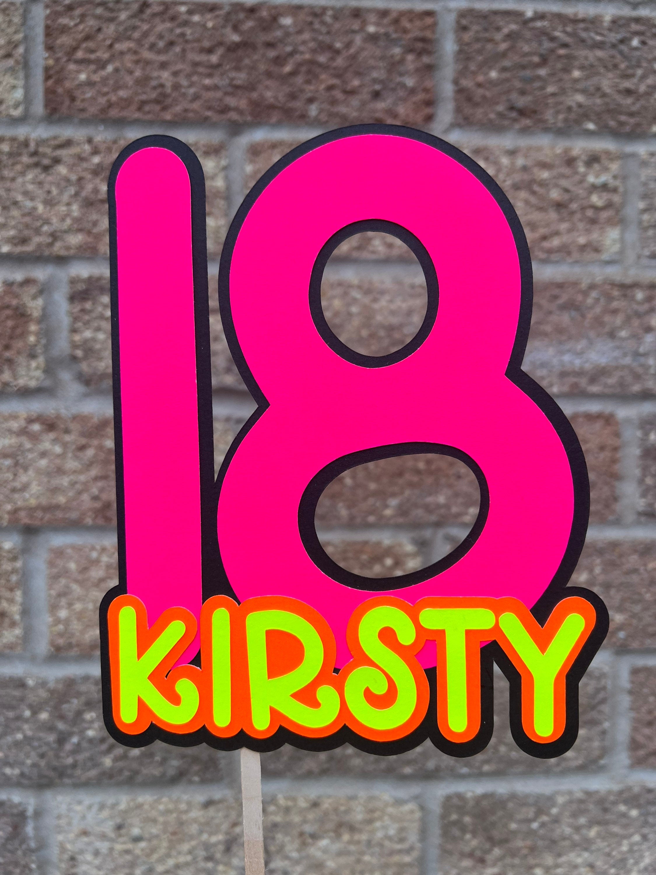 Chunky Number Personalised Cake Topper