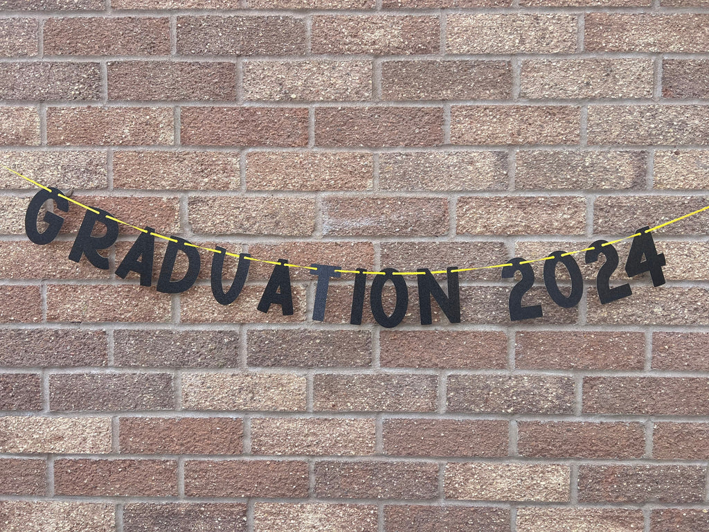 Glitter Graduation Banner Personalised with the Year