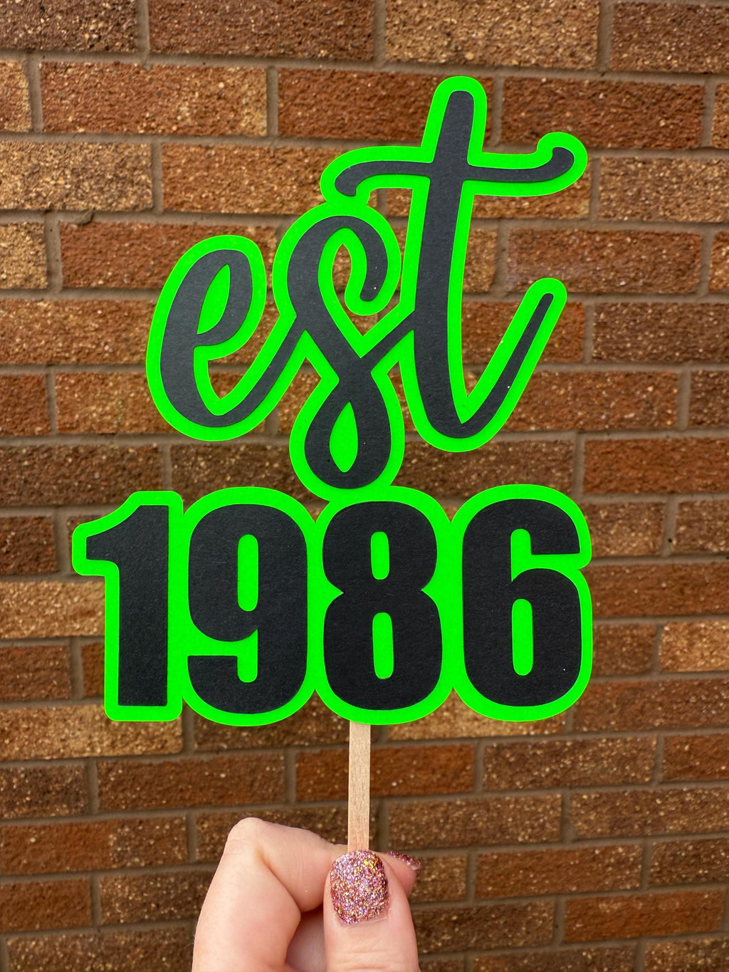 EST 1986 40th Birthday Milestone Cake Topper