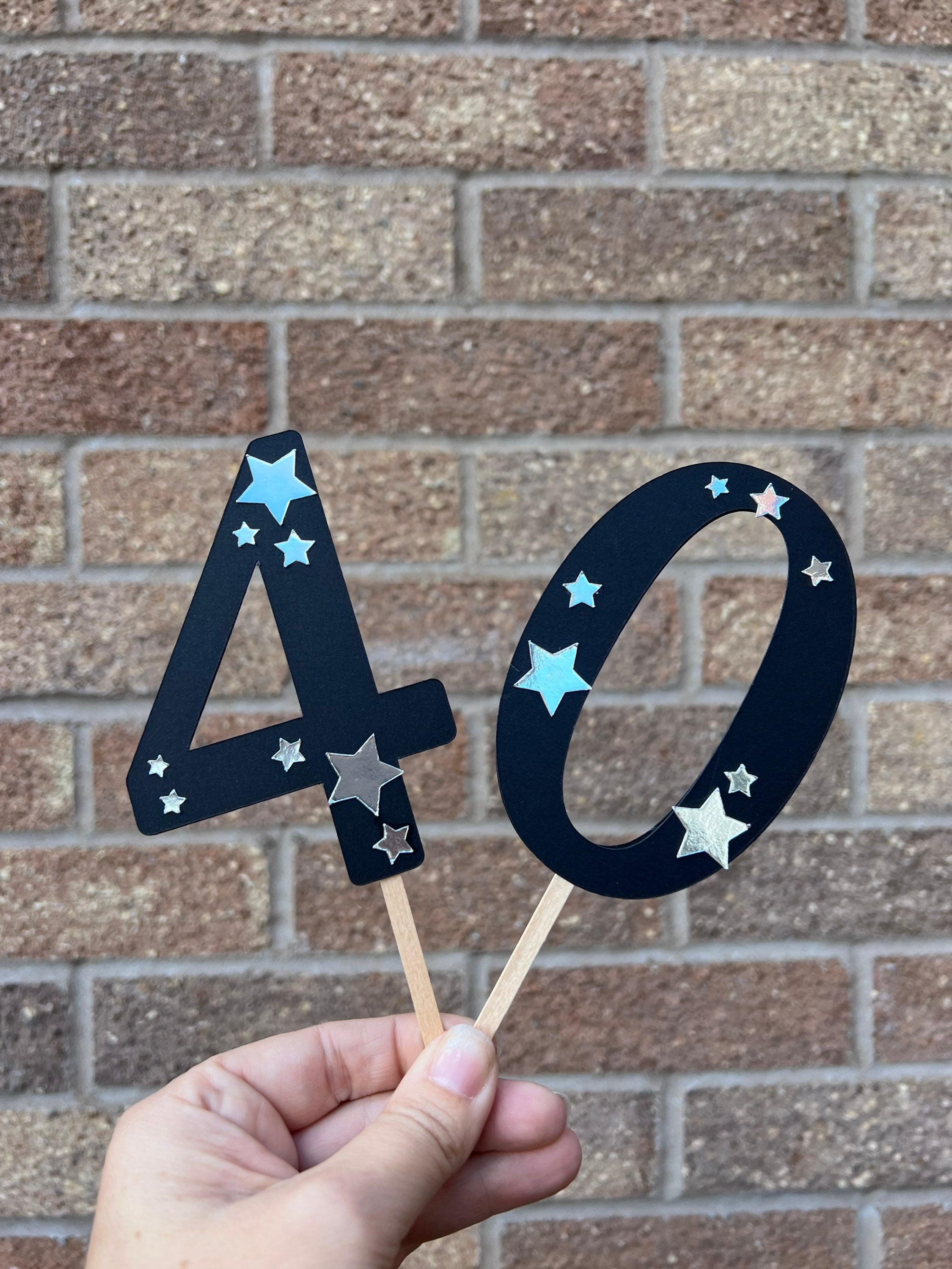 Birthday Number Milestone Cake Topper Numbers
